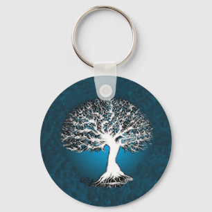 Llavero Árbol de la vida azul
