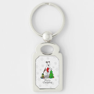 Llavero Árbol de Navidad 2 Greyhound (romano le blanco) Pe