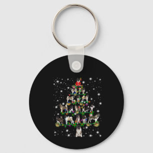 Llavero Árbol De Navidad Akita Cubierto Por Flashli