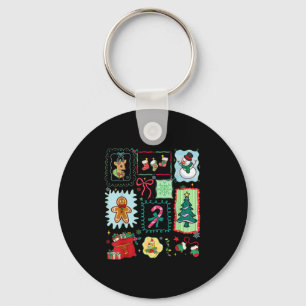 Llavero Árbol de Navidad Alegre Santa Pan de Jengibre Coqu