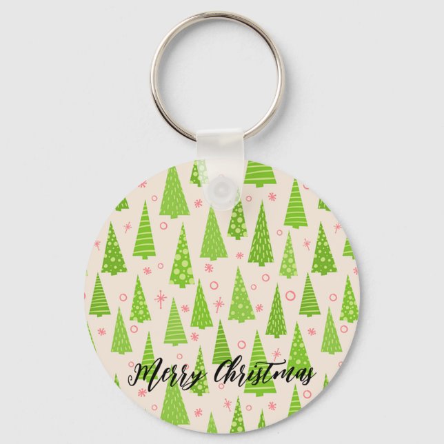 Llavero Árbol de Navidad bellamente decorado (Anverso)