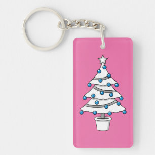 Llavero Árbol de Navidad Blanco