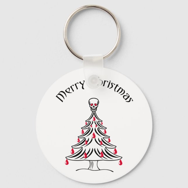 Llavero Árbol de Navidad con cráneo (Anverso)