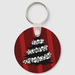Llavero Árbol de Navidad con guirnalda de calaveras