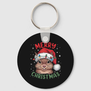 Llavero Árbol de Navidad de ardilla enciende Navidad Hombr