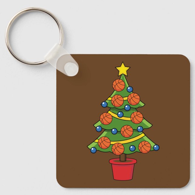 Llavero Árbol de Navidad de Baloncesto (Anverso)