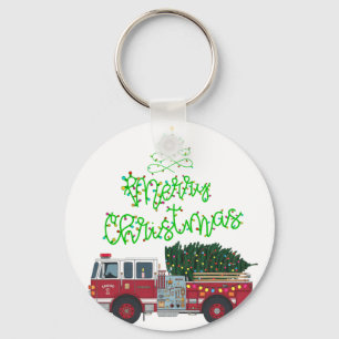 Llavero Árbol de navidad de bomberos de Navidad enciende a