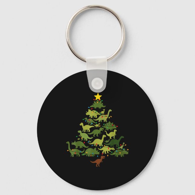 Llavero Árbol de Navidad de Dinosaurios Alegre Dinomas Div (Anverso)