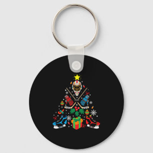Llavero Árbol de Navidad de hockey sobre hielo de Feliz Na