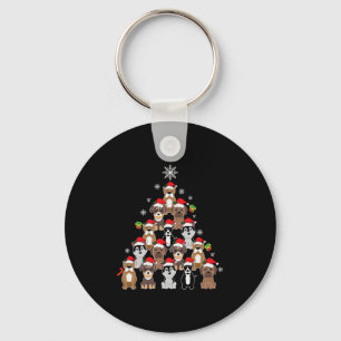 Llavero Árbol de Navidad de Perro de Feliz Navidad