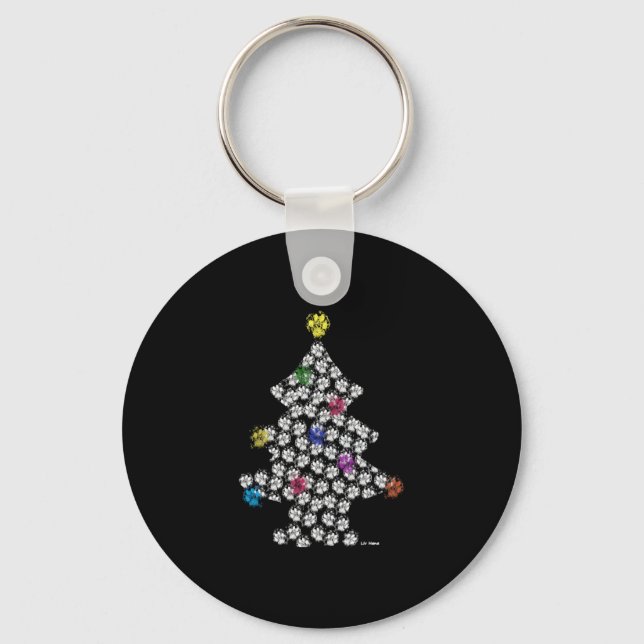 Llavero Árbol de Navidad de Perro Paw (Anverso)