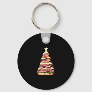 Llavero Árbol de Navidad de Sandwich de carne asada