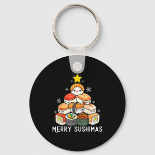 Llavero Árbol de Navidad de Sushi Lindo Rápido Para Hombre