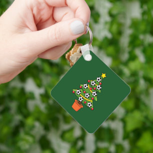 Llavero Árbol de Navidad del fútbol de fútbol
