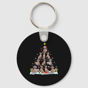 Llavero Árbol de Navidad del perro Weimaraner Xmas Amante