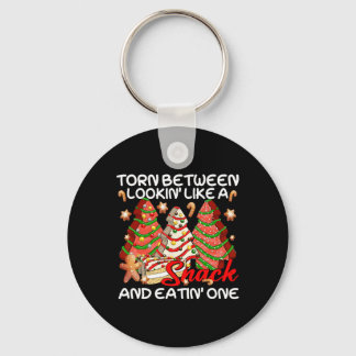Llavero Árbol De Navidad Desgarrado Entre La Mirada Como U