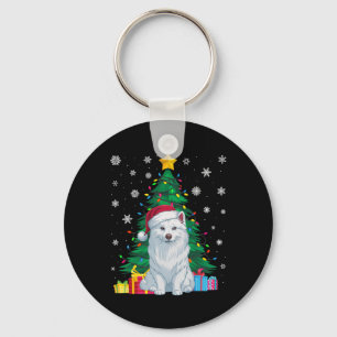 Llavero Árbol de navidad dulce feo ilumina perro esquimal