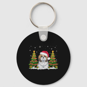 Llavero Árbol de Navidad enciende a los Navidades Shih Tzu