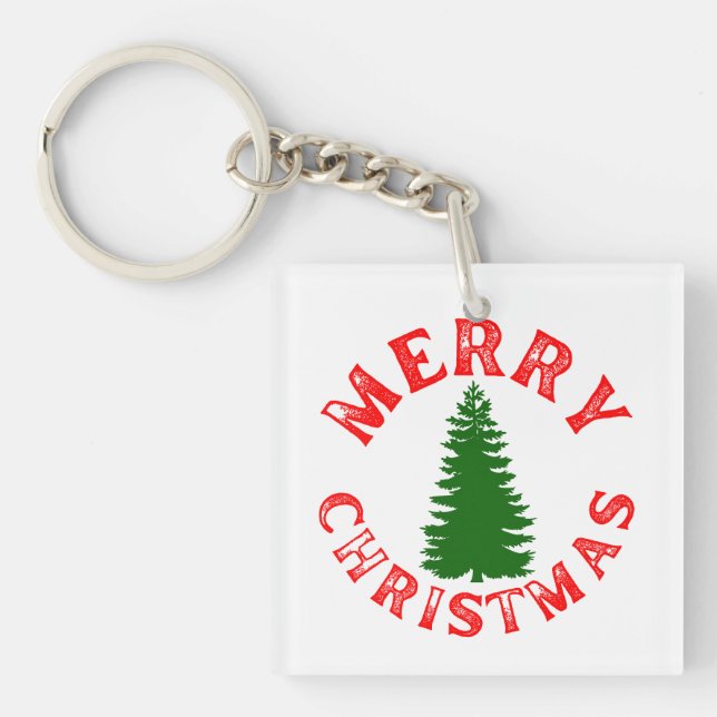 LLAVERO ÁRBOL DE NAVIDAD FELIZ (Frente)