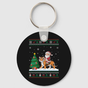 Llavero Árbol de Navidad feo ilumina Navidad Santa Riding