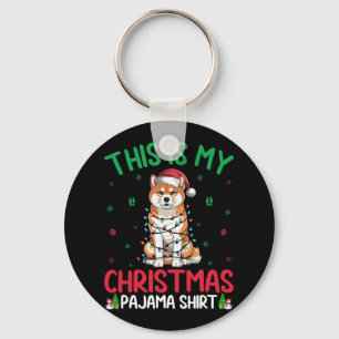 Llavero Árbol de Navidad feo ilumina Santa Akita Inu Perro