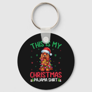 Llavero Árbol de Navidad feo ilumina Santa Er Spaniel Dog 