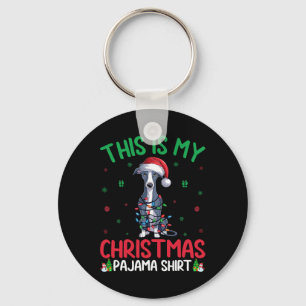 Llavero Árbol de navidad feo Santa Italiana Greyhound Dog 