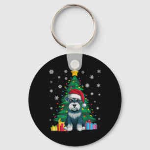 Llavero Árbol de Navidad feo sueco ilumina a Schnauzer Dog