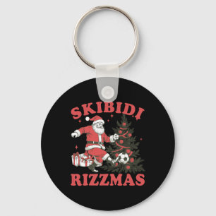 Llavero Árbol de Navidad Funny Santa Soccer Skibidi Rizzma
