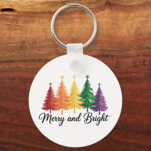 Llavero Árbol de Navidad Gay LGBTQ Alegre y Brillante Arco