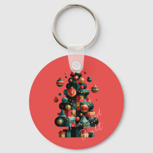 Llavero Árbol de Navidad geométrico