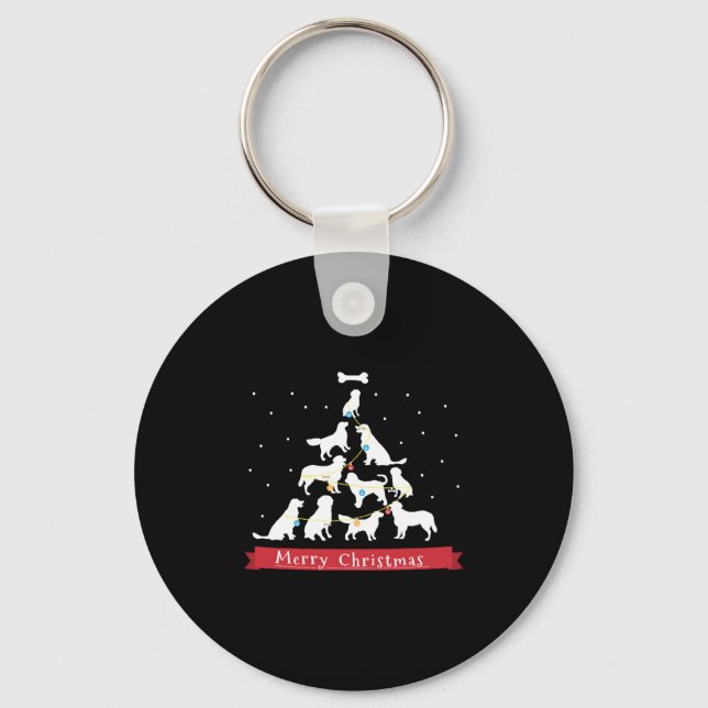 Llavero Árbol de Navidad Golden Retriever (Anverso)