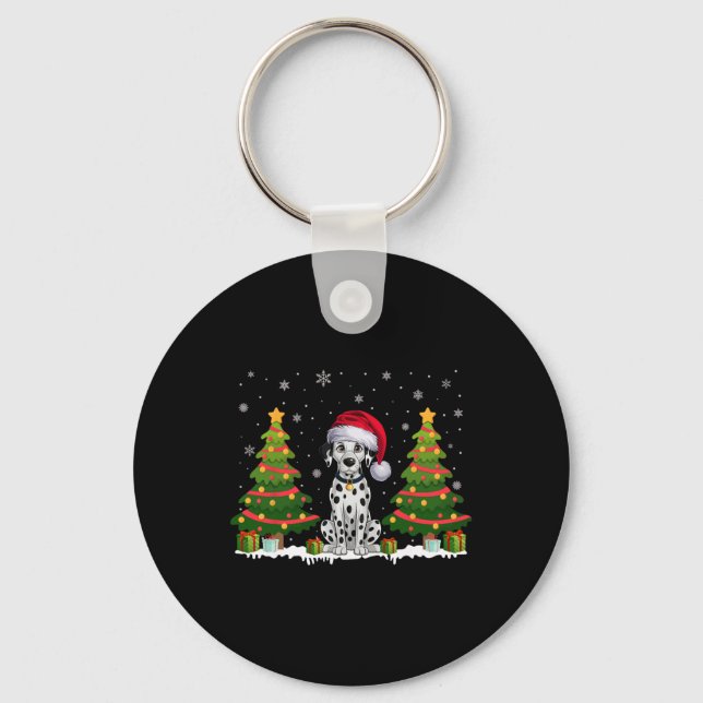 Llavero Árbol de navidad ilumina a Navidades Dalmatian Dog (Anverso)