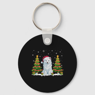 Llavero Árbol de navidad ilumina a perro esquimal estadoun