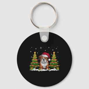 Llavero Árbol de navidad ilumina el Bulldog inglés Santa H