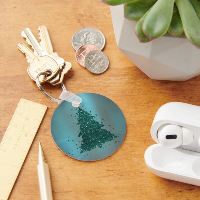 Llavero Árbol de Navidad Moody | Escala Verde azulada oscu (Escritorio )