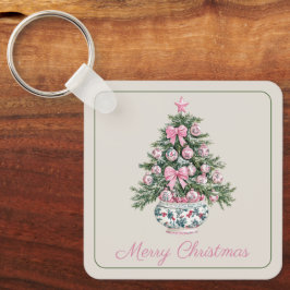 Llavero Árbol de Navidad Preppy Chinoiserie Personalizado