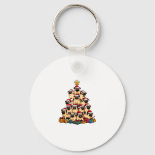 Llavero Árbol de Navidad Pugs Pug Dog