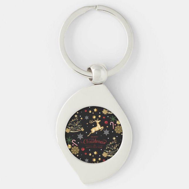 Llavero Árbol de navidad rojo (Anverso)