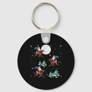 Llavero Árbol de Navidad Santa Riding Irlandés Setter Dog 