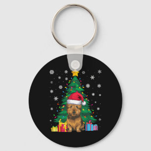 Llavero Árbol de navidad sudoroso ilumina Perro Terrier de