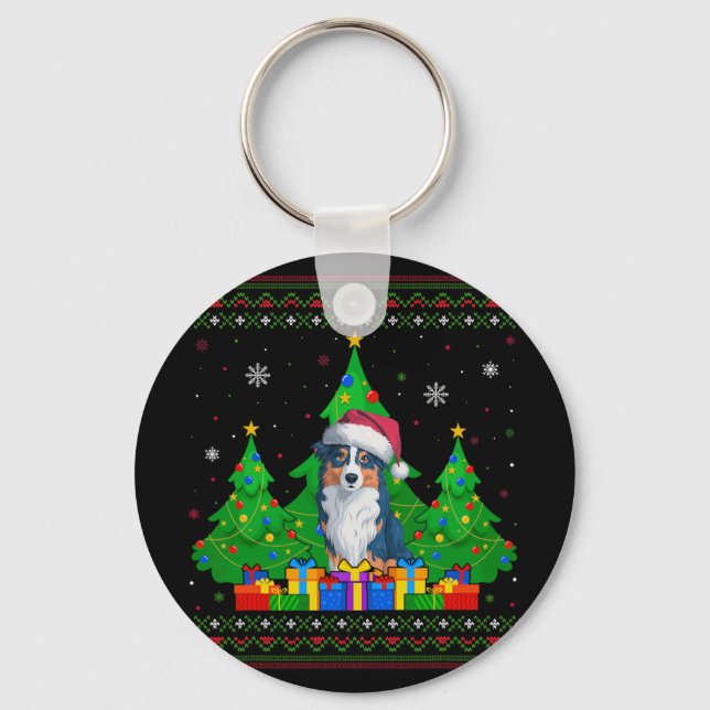 Llavero Árbol de navidad sudoroso Santa Hat jabón australi (Anverso)