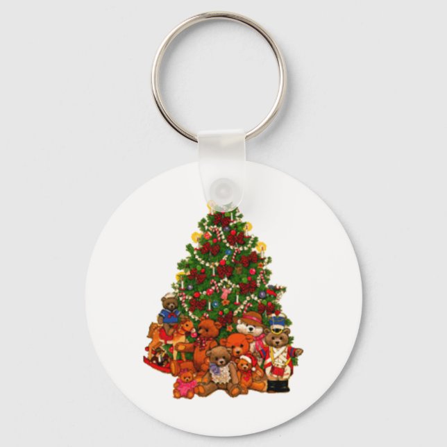 Llavero Árbol de Navidad y osos de peluche (Anverso)