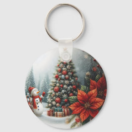 Llavero Árbol De Navidad Y Snowman