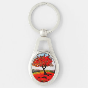Llavero Árbol de Otoño Rojo
