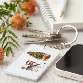 Llavero Árbol de perros divertido de Navidades graciosos d