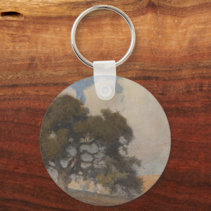 Llavero Árbol de roble (1910) - Majestuosa acuarela de épo