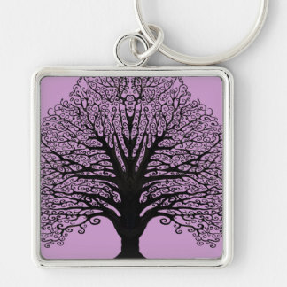 Llavero Árbol de Swirl Negro