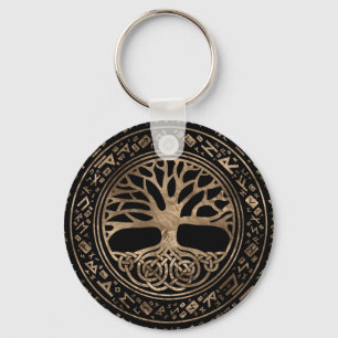 Llavero Árbol de vida - Patrón Rústico Yggdrasil