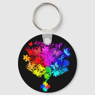 Llavero Árbol del espectro autista